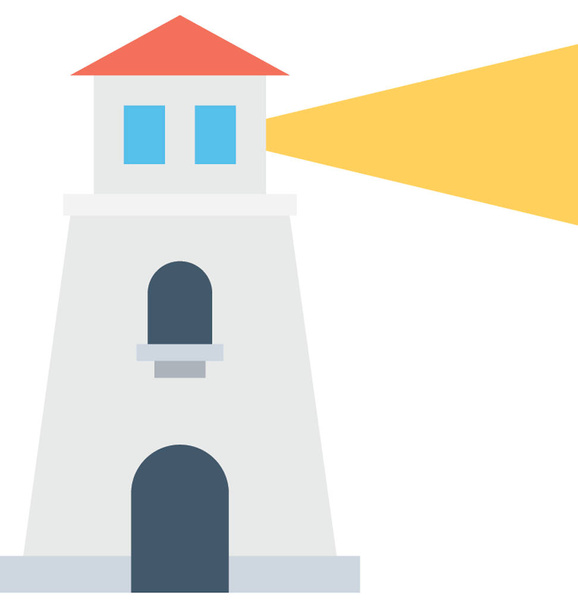 Lighthouse Flat Vector Icon - Vector, Image