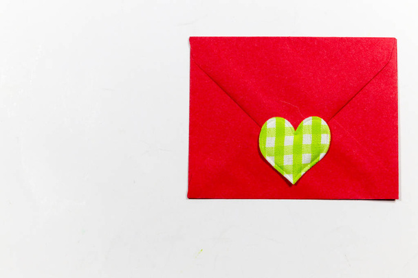 Color letter envelopes and colored hearts - Fotoğraf, Görsel