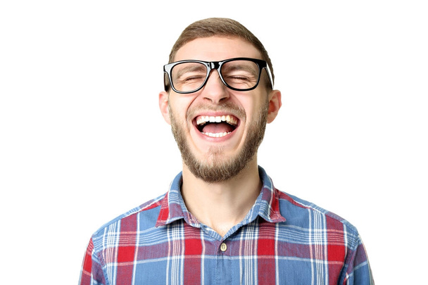 Portrait of young man in glasses  - Fotografie, Obrázek