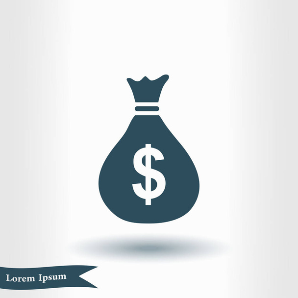 Money bag icon. - Vector, Image
