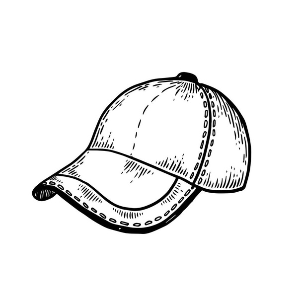 Baseball equipment engraving vector illustration - Vector, Image