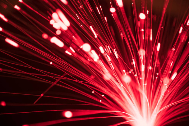 abstract blurred fiber optic line light for network or technolog - Фото, изображение
