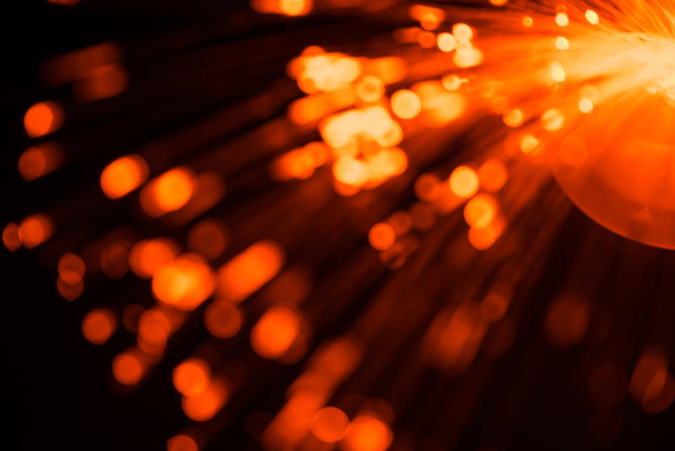 abstract blurred fiber optic line light for network or technolog - Foto, afbeelding