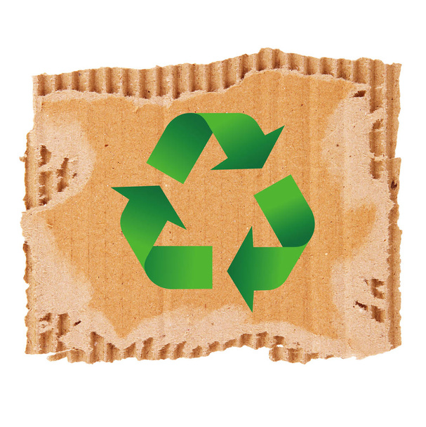 karton voor recycle op witte achtergrond - Foto, afbeelding