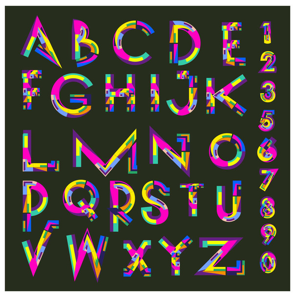 Vector of colorful alphabet. Unique fonts for design and illustration template. Typography for poster and headline publication. - Vector, Image