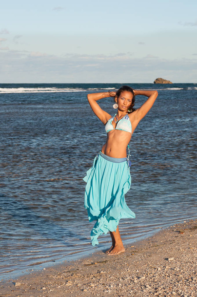 Portrait of a Dominican Girl dressing bikini - Photo, Image