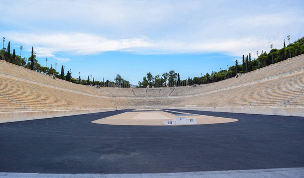 Stadion Panathenaic w Atenach. - Zdjęcie, obraz