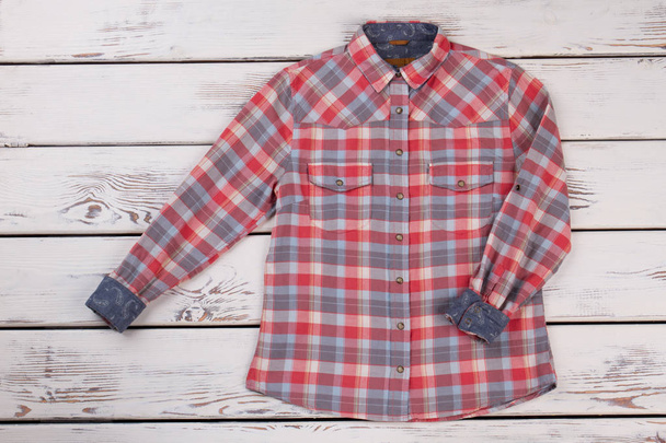 Stijlvolle flannel plaid shirt - Foto, afbeelding