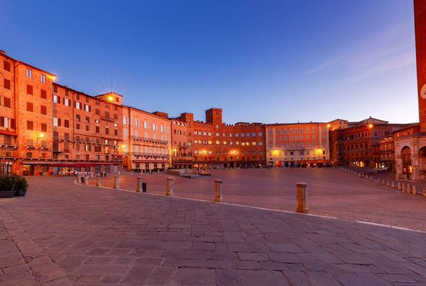 Siena. The central city square piazza del Campo. - Photo, Image