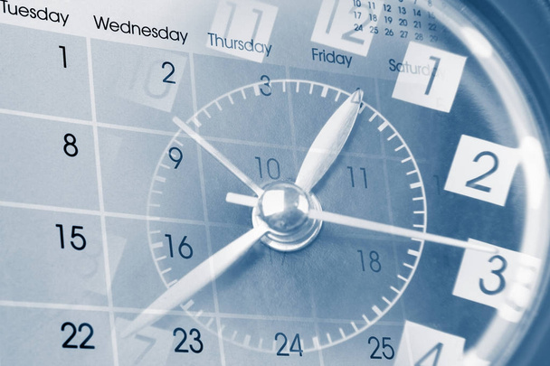 ρολόι και ημερολόγιο - Φωτογραφία, εικόνα
