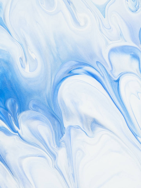 Blue marble creative abstract hand painted background - Φωτογραφία, εικόνα