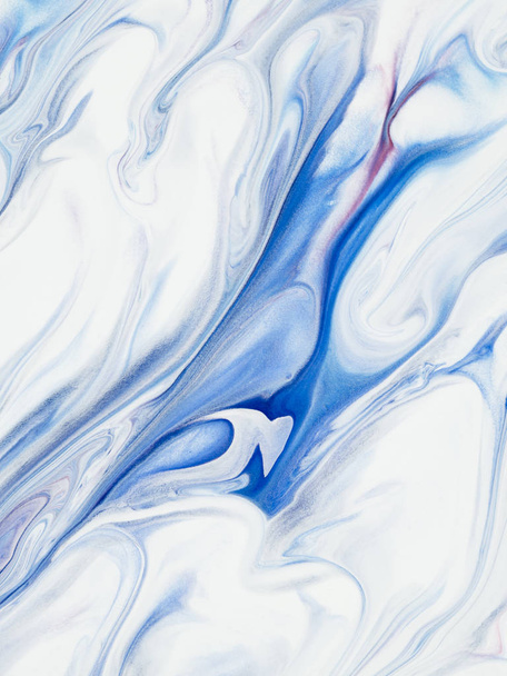 Blue marble creative abstract hand painted background - Φωτογραφία, εικόνα