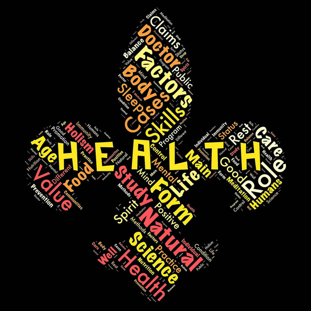 Word cloud of the health as background - Photo, Image