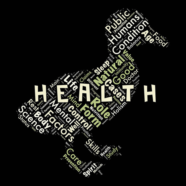 Nuvem do Word da saúde como fundo
 - Foto, Imagem