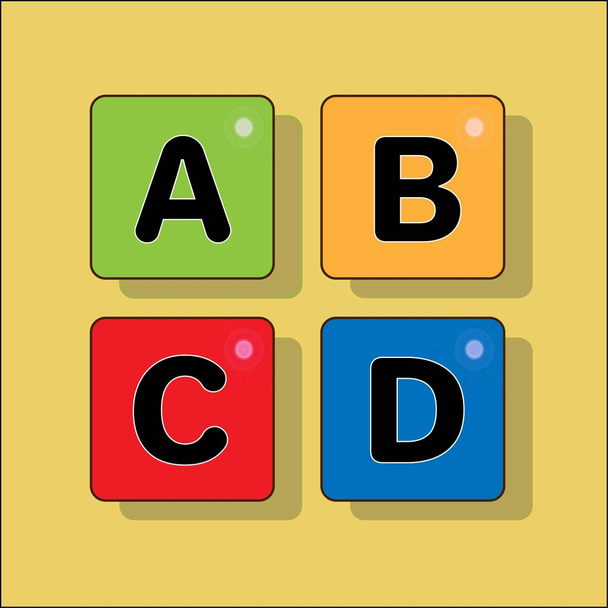 The letters and buttons in bright colours - Foto, afbeelding