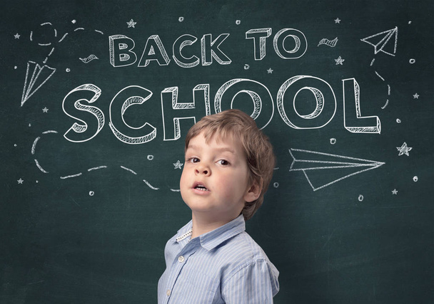 Cute boy with back to school concept - Photo, image