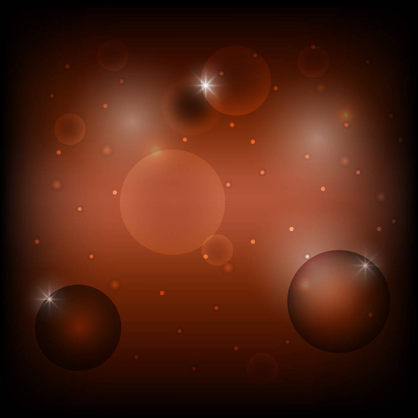 Buborék kör sötét barna absztrakt háttér - Vektor, kép