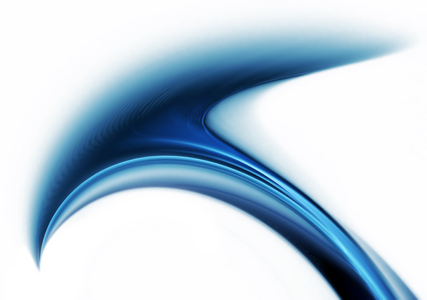 Dynamic blue abstract motion on white - Photo, Image