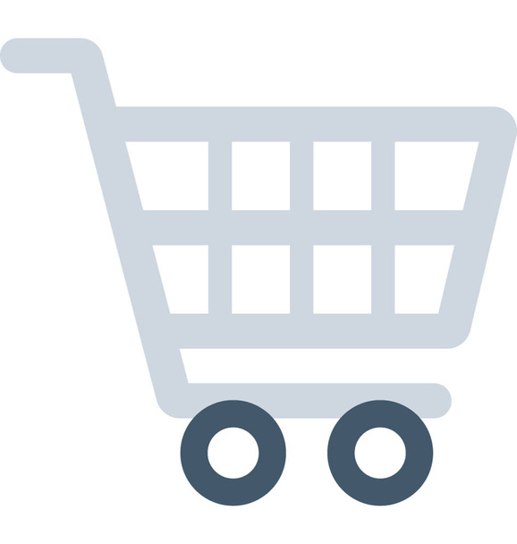Shopping Cart Flat Vector Icon - Vector, Image