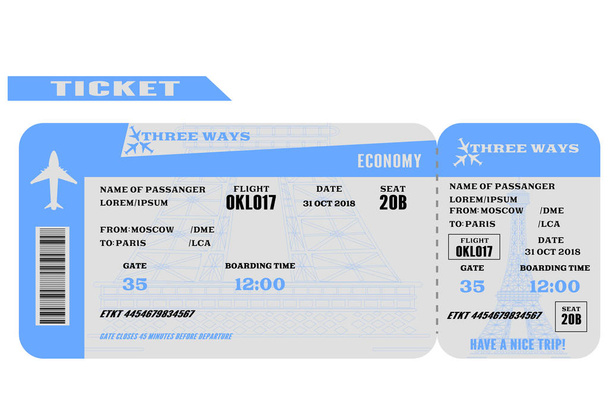 Airline Tickets. Vector Illustration. - Vector, Image
