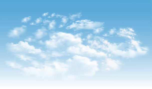 Achtergrond met wolken op blauwe hemel - Vector, afbeelding