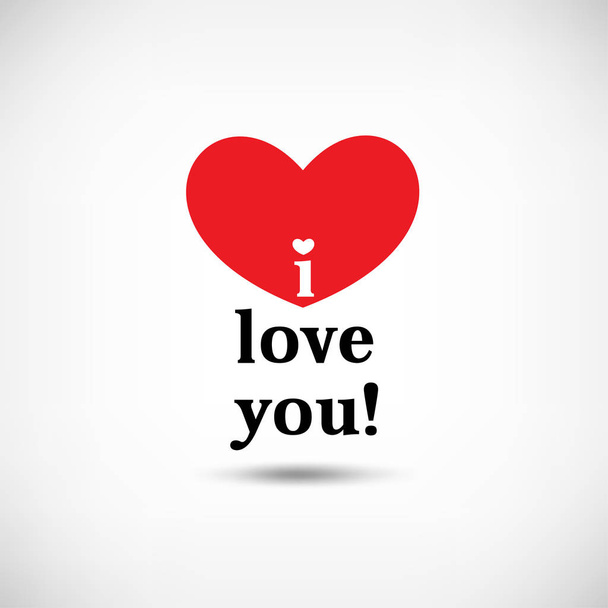 typography i love you valentine's day message - Vecteur, image