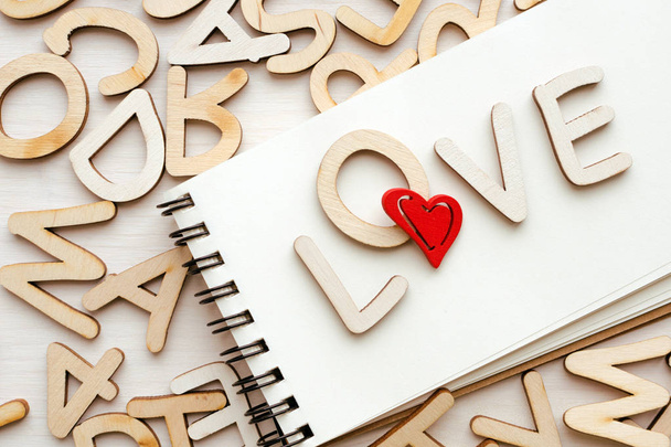 notebook with love letters and pen - Photo, image
