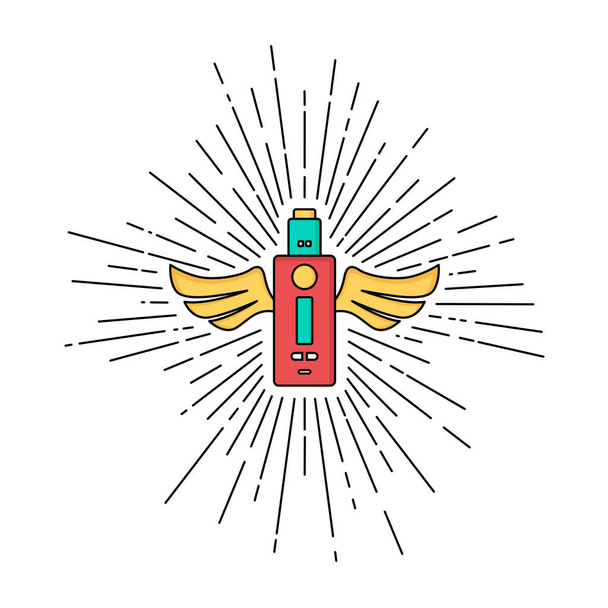 farbige elektronische tragbare Verdampfer Logo - Vektor, Bild