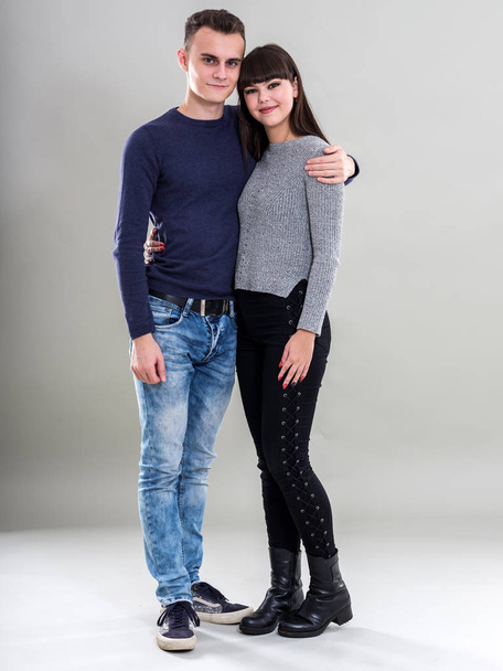 Happy teenage couple  - Fotoğraf, Görsel
