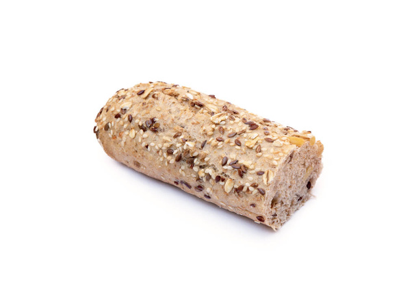 Whole wheat bread isolated on white background - Photo, Image