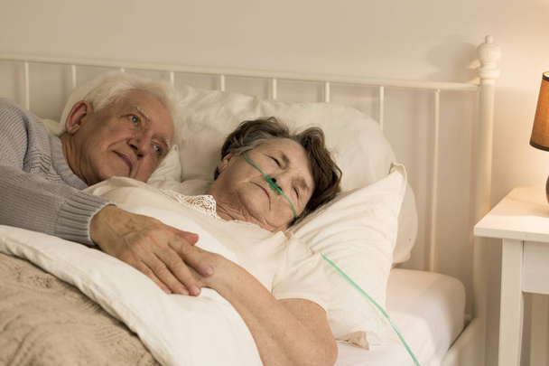 Man and his ill wife - Photo, Image