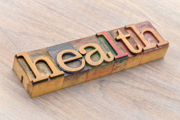 health word abstract in wood type - Photo, Image