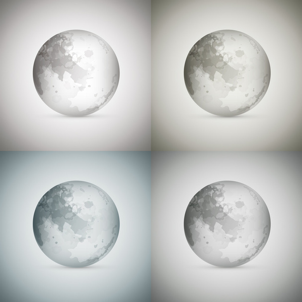 Vector ilustración de cuatro lunas transparentes
. - Vector, Imagen