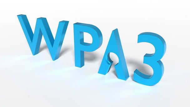 El texto WPA3 donde la A tiene un concepto de ciberseguridad de ojo de cerradura
 - Foto, Imagen