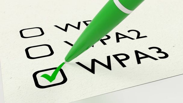 Lista de verificación de papel con los diferentes estándares de seguridad inalámbrica i
 - Foto, Imagen