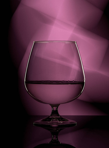 wine glass on a black background - 写真・画像