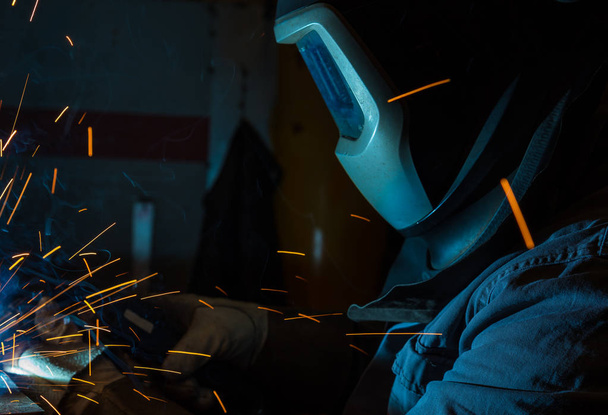Industrial steel welder in factory technical, - Fotografie, Obrázek