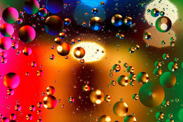 Colorful artificial background with bubbles. - Photo, Image