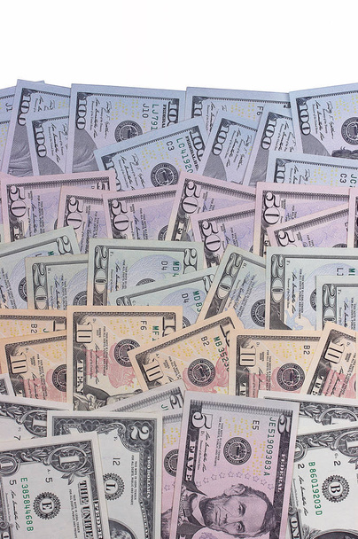 US-Dollarschein isoliert auf weißem Hintergrund. - Foto, Bild