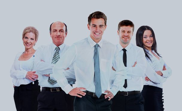 Group of business people team. Isolated on white background. - Фото, изображение