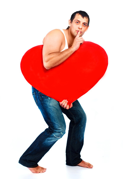 Man with a heart - Foto, Bild