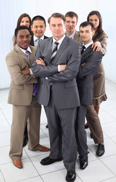 hoofd en vertrouwen business team - Foto, afbeelding
