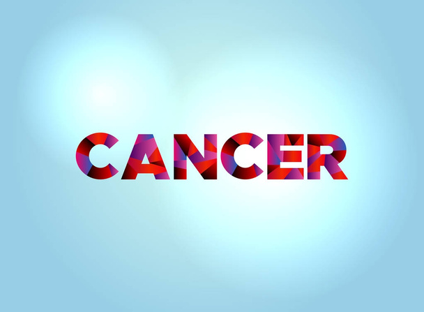 Rakovina koncepce barevné slovo umění - Vektor, obrázek