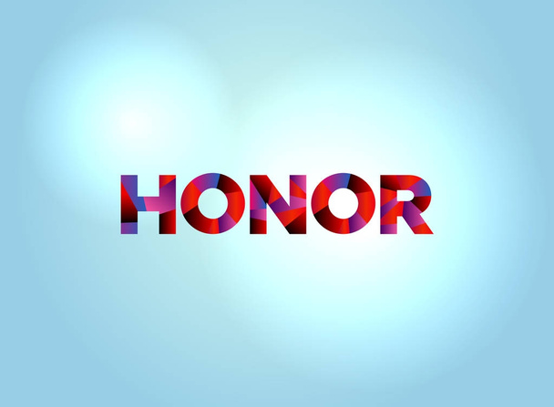 Honor koncepció színes Word Art - Vektor, kép