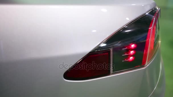Electric car charge port located next to the taillight. - Footage, Video