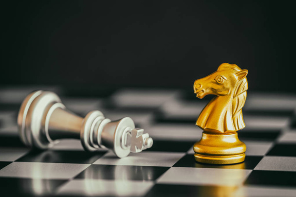 Strategie šachová bitva Inteligence výzva hra na šachovnici. - Fotografie, Obrázek