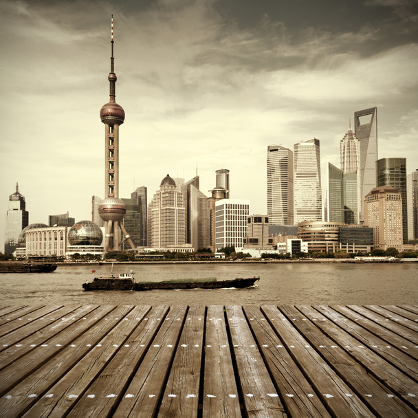 Skyline von Shanghai - Foto, Bild