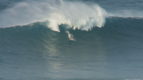 duża fala surferów w szczęki, maui na Hawajach - Materiał filmowy, wideo