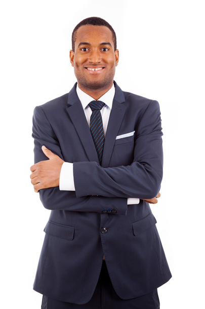 Portrait of a happy young African American business man, isolate - Foto, immagini