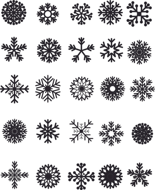 Fiocco di neve set vettoriale illustrazione
 - Vettoriali, immagini